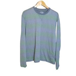 John Bartlett Consenus Mens Green Casual Long Sleeve Crewneck Tee Shirt Size L